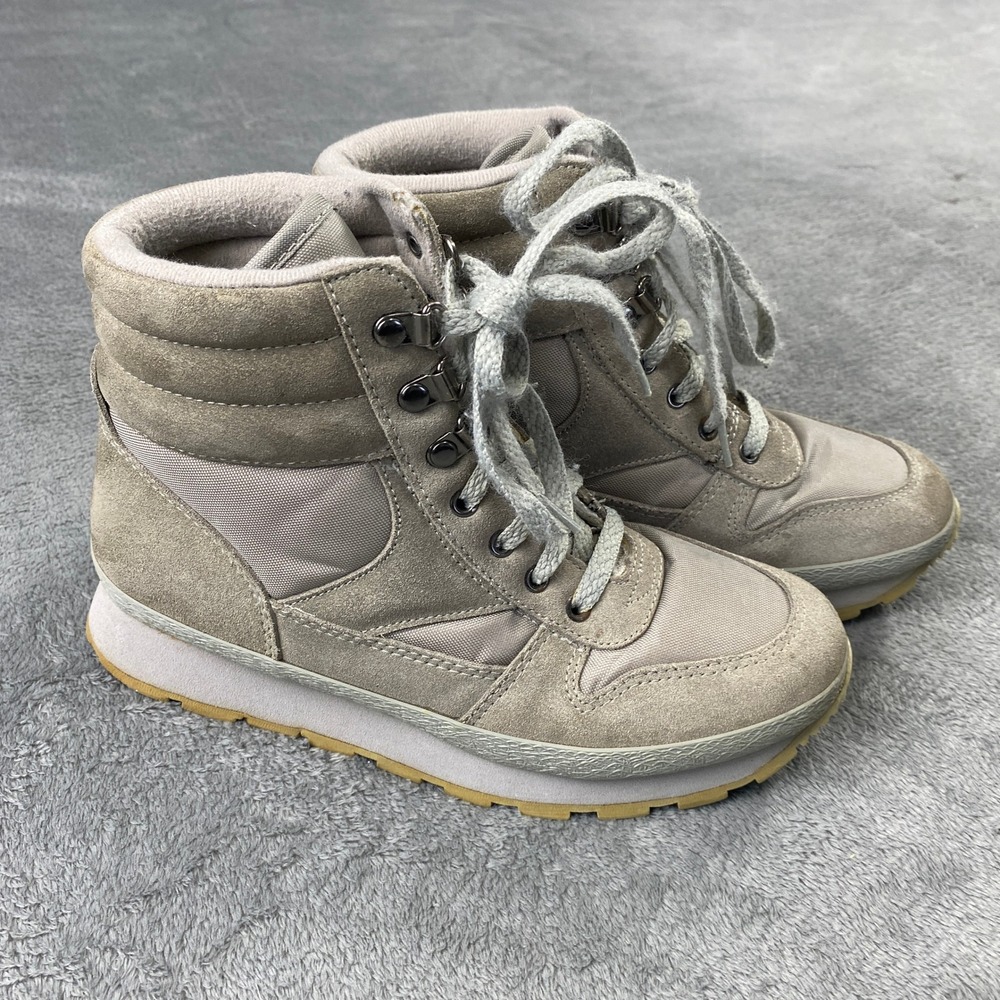 VTG L.L. Bean Hiking Boots Women 7 N Tan Suede Thinsulate Insulated Winter Boots